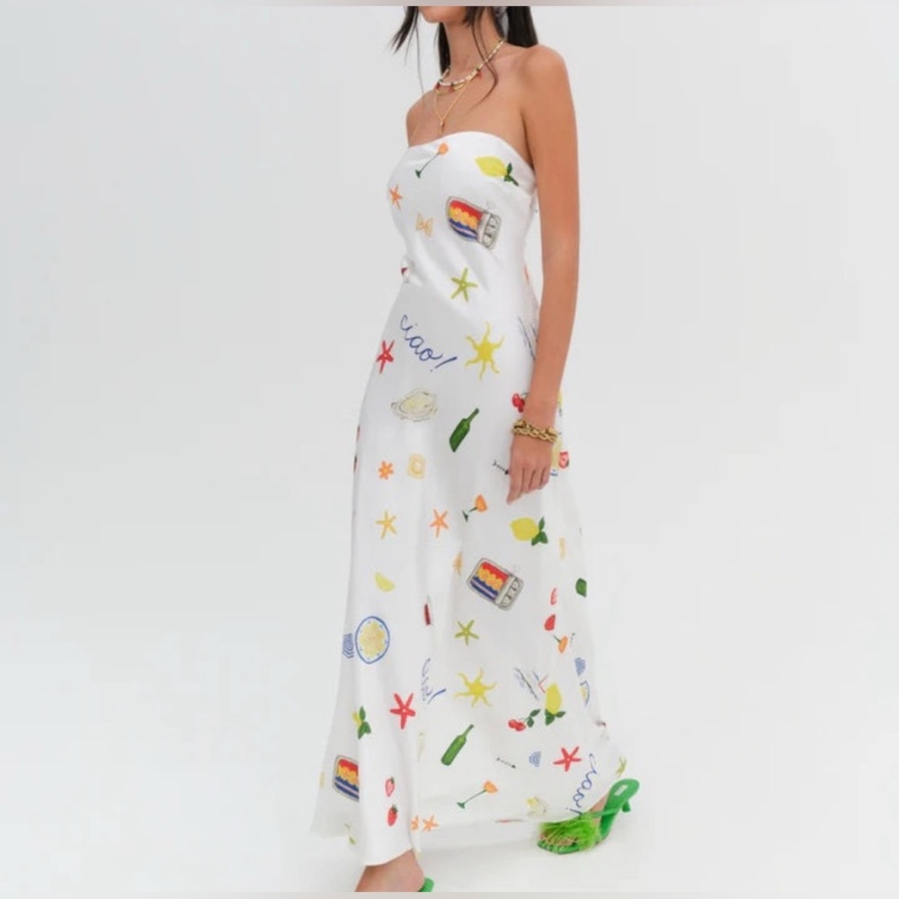 For Love & Lemons Carla Strapless Maxi Dress